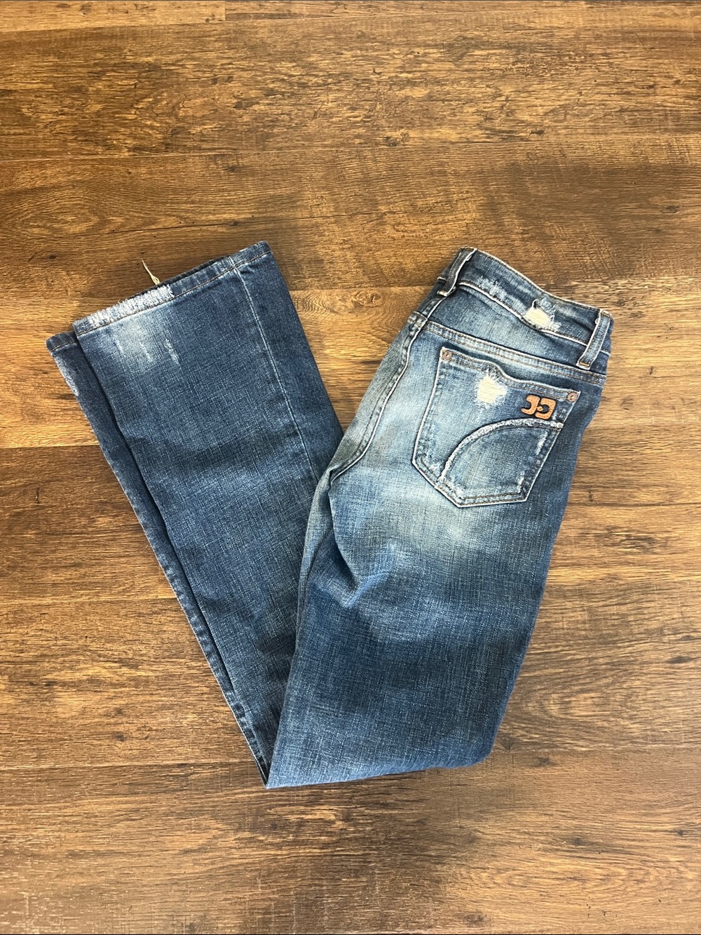 Joe's Jeans Honey 26 Women's Blue Boot Cut Distressed Denim